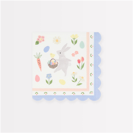 Tovagliolo Easter Bunny 12,7x12,7cm 16pz