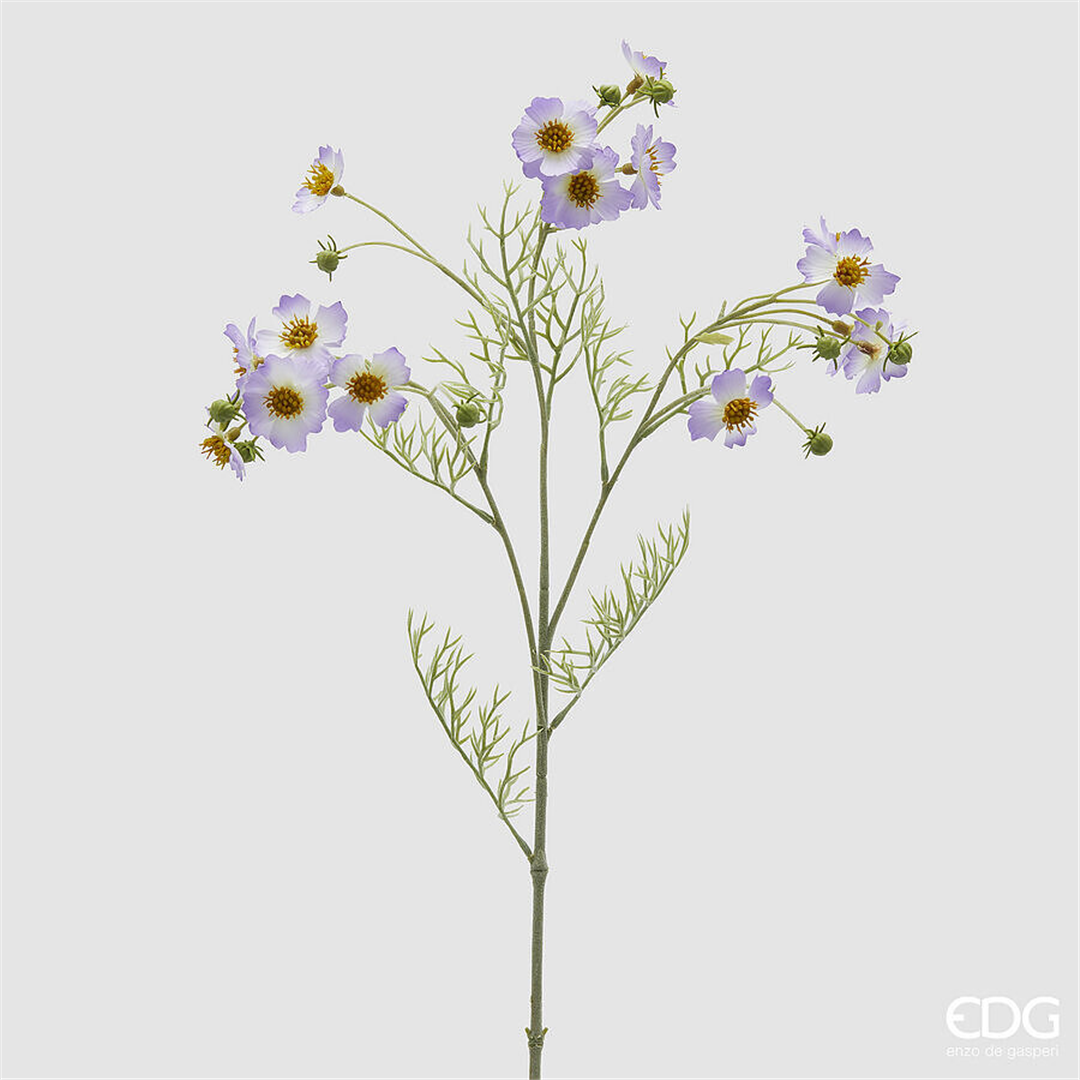 Cosmos Ramo Con Foglie H65cm Lavanda