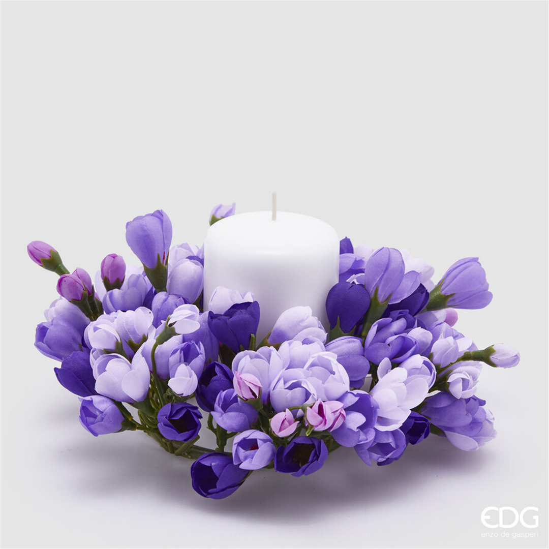 Corona Girocandela D21cm Crocus Mix Viola