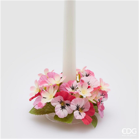 Corona Girocandela D12cm Panse Mix Pink