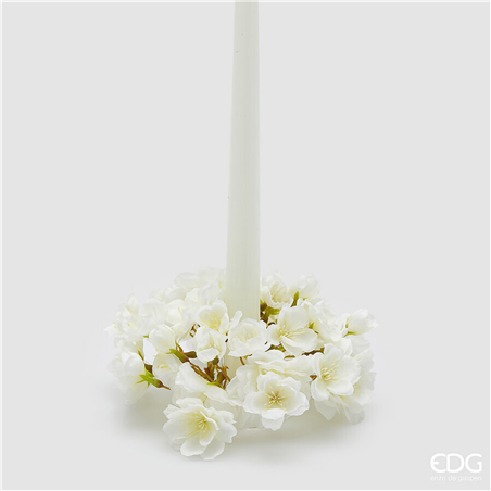 Corona Girocandela D18cm Sakura Bianco