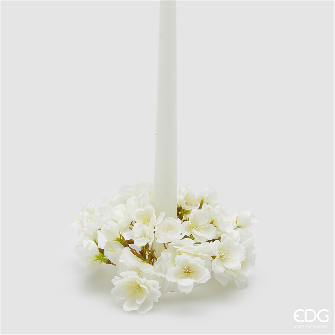 Corona Girocandela D18cm Sakura Bianco