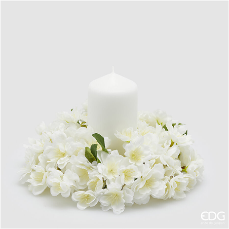 Corona Girocandela D25cm Sakura Bianco
