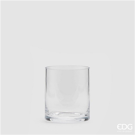 Vaso Vetro Cilindro Trasparente H18cm D16cm
