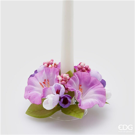 Corona Girocandela D16cm Petunia Mix Mauve