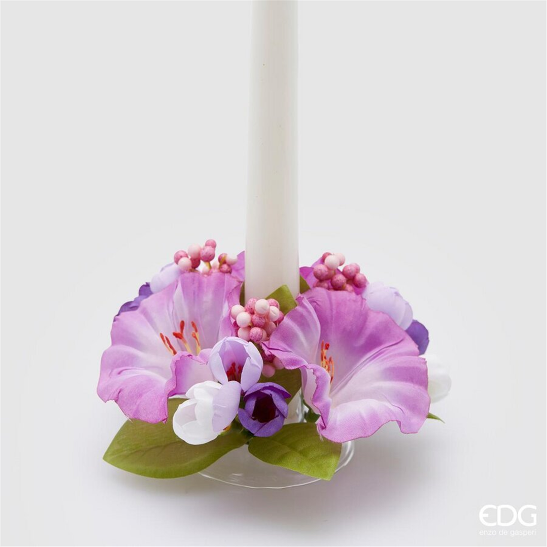 Corona Girocandela D16cm Petunia Mix Mauve