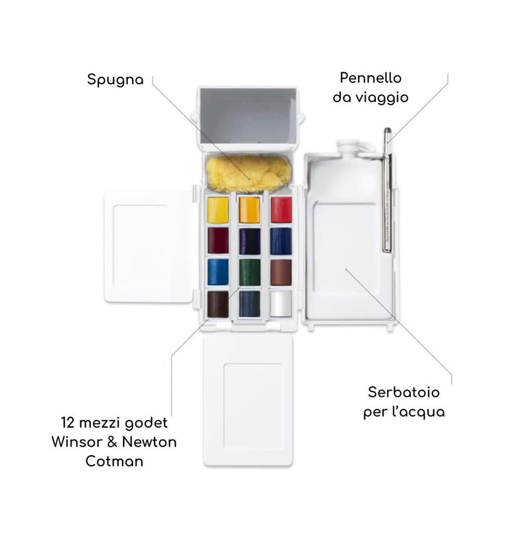 Set Field Da Viaggio Con 12 1/2 Godets Cotman — immagine 2