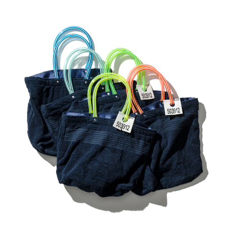 Borsa Pool Cotone Reciclato 60x18x36cm Navy Blue
