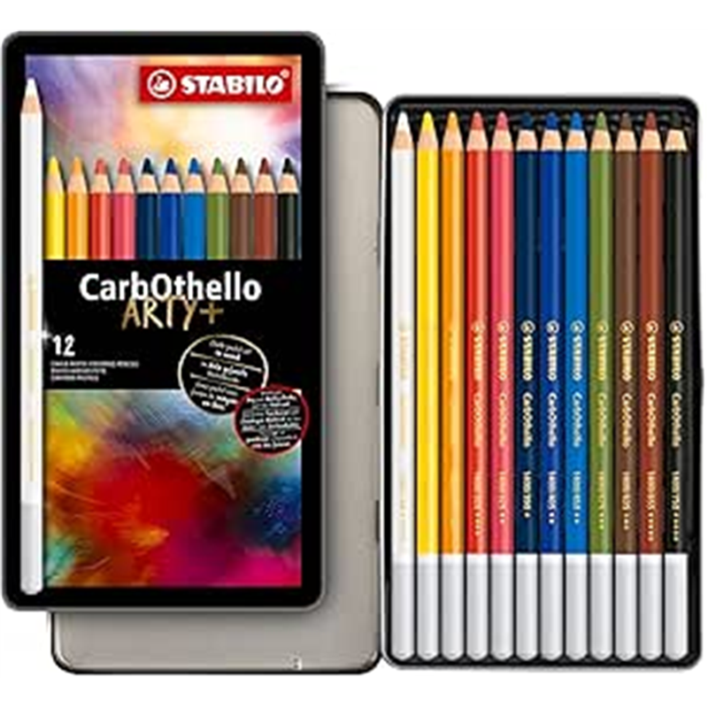 STABILO CarbOthello Metal Box Of 12 Assorted Colours — immagine 2