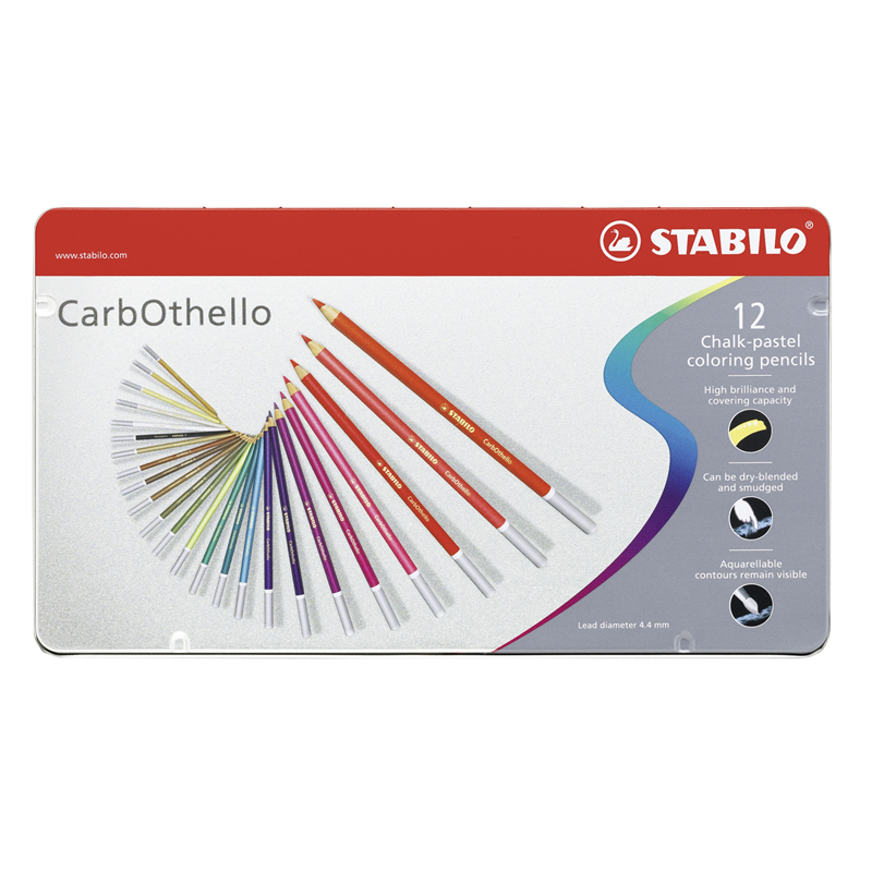 STABILO CarbOthello Metal Box Of 12 Assorted Colours — immagine 3