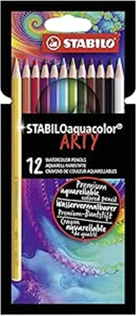 MATITE STABILO AQUACOLOR ARTY PZ.12 ASTUCCIO IN CARTONE — immagine 2