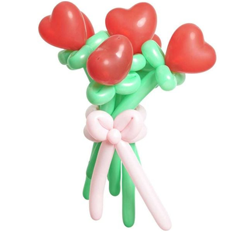 Palloncino Bouquet 14pzx6 Hearts Red
