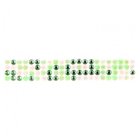 Tape Beads 1.9x50cm Strass, Purple / Green
