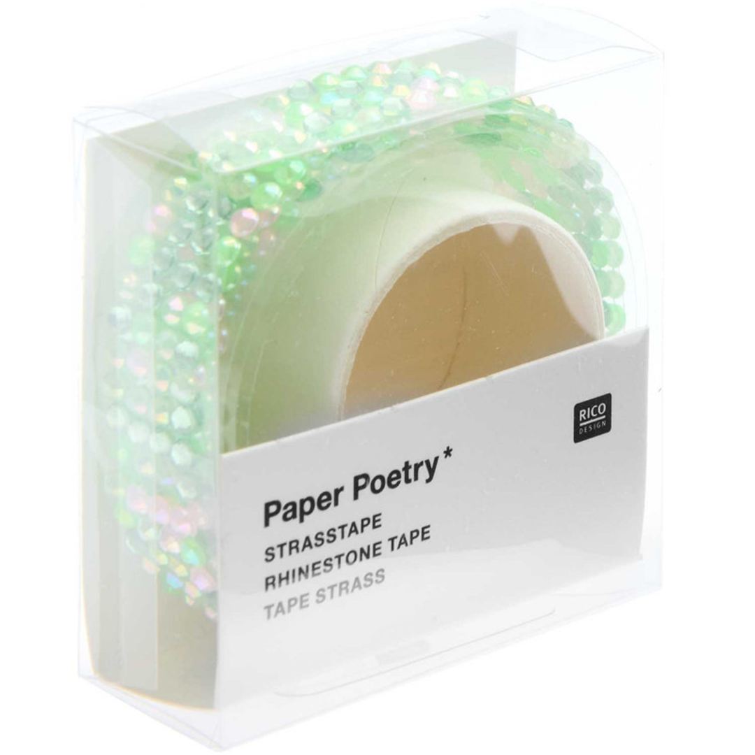 Tape Beads 1.9x50cm Strass, Purple / Green — immagine 2