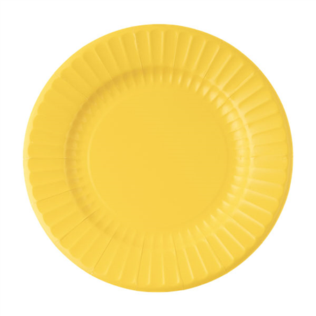 Piatto Carta 27cm 8pz  Giallo