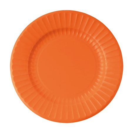 Piatto Carta 27cm 8pz  Arancio