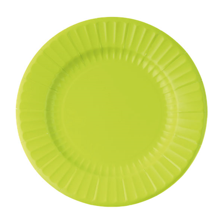 Piatto Carta 27cm 8pz  Verde Lime