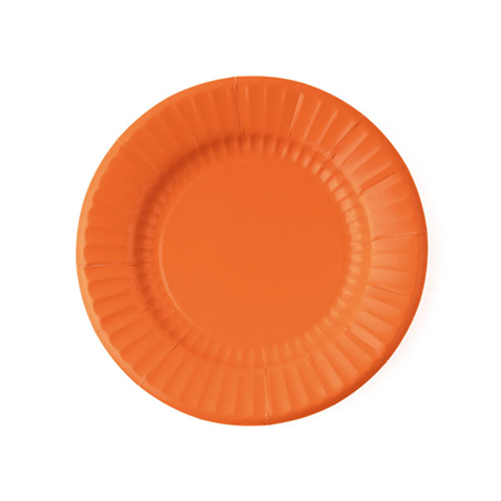 Piatto Carta 21cm 8pz  Arancio