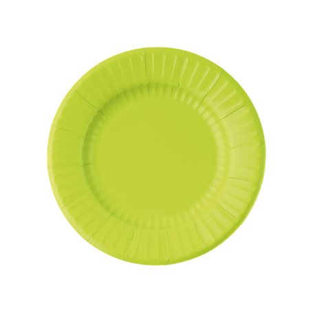 Piatto Carta 21cm 8pz  Verde Lime