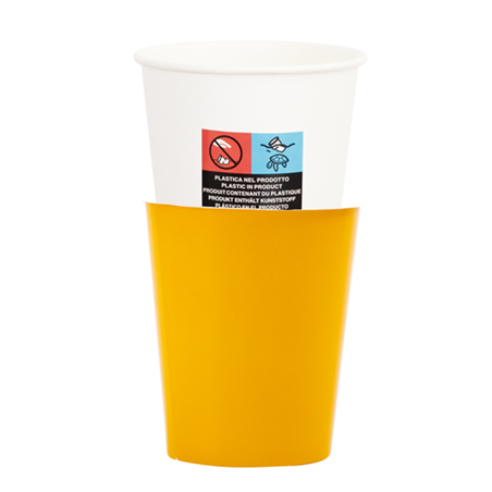 Bicchiere Carta 250cc 8pz  Giallo