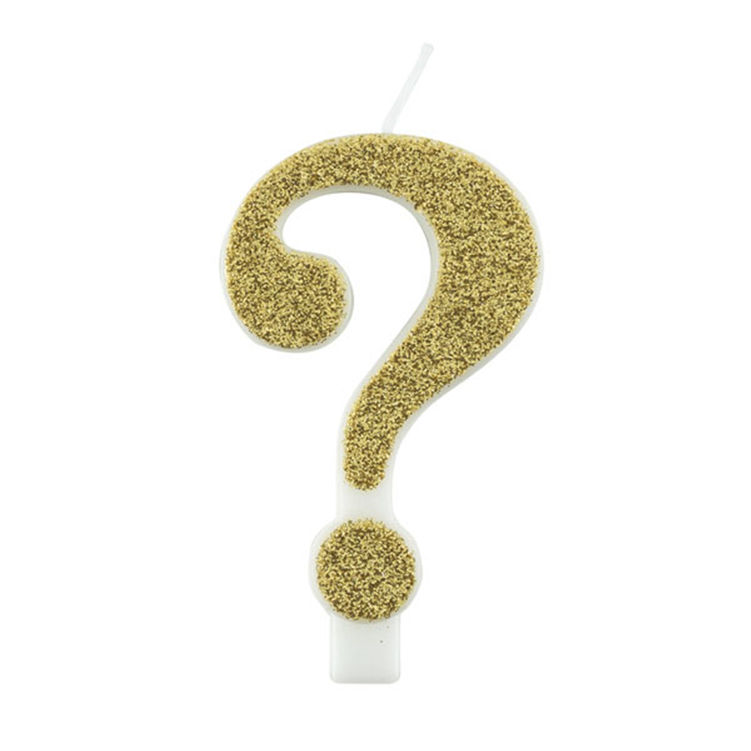Candelina Torta ? Bio Glitter 9.5cm Bianco Or ?