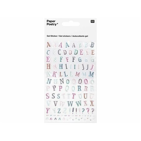 Stickers Gel Letters Sorted Multi