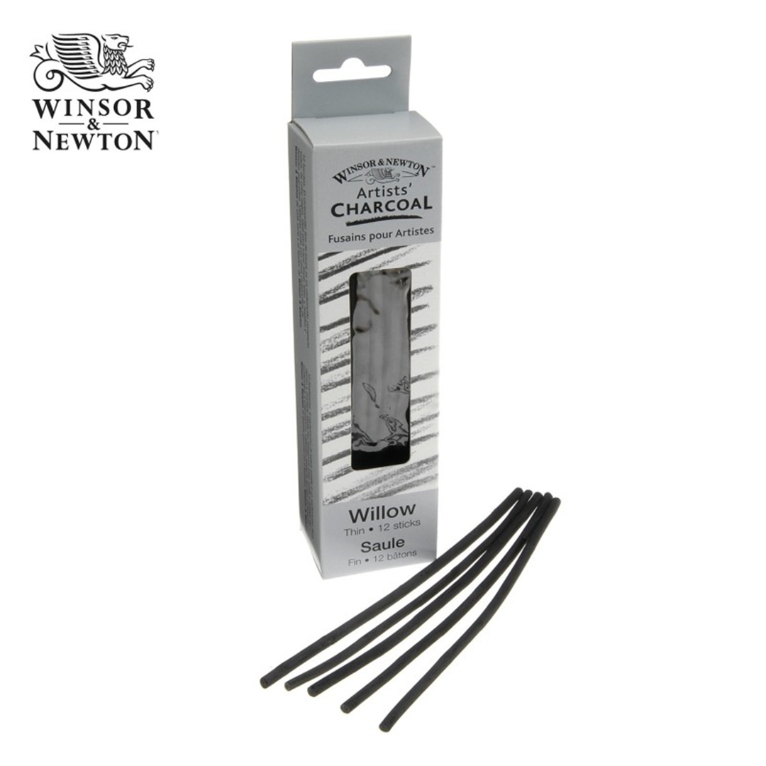 Winsor&Newton - Fusaggine media, lunghezza 14 cm. Confezione da 3 carboncini — immagine 2
