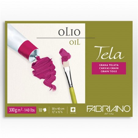 Blocco  Tela 30x40 Cm 300 Gr 10 Fogli Superficie Telata