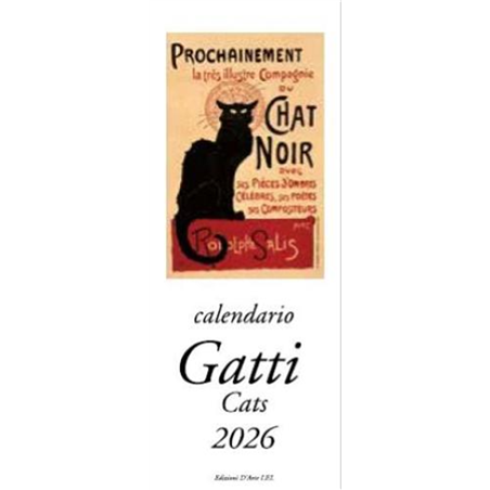 Calendario Artistico 13,5x34cm Carta Avorio 2027 Gatti
