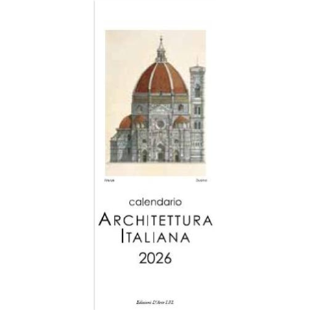 Calendario Artistico 13,5x34cm Carta Avorio 2027 Architettura Italiana