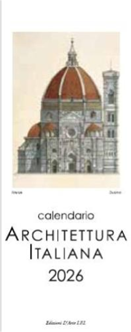 Calendario Artistico 13,5x34cm Carta Avorio 2027 Architettura Italiana