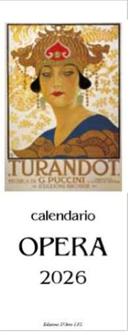 Calendario Artistico 13,5x34cm Carta Avorio 2027 Opera