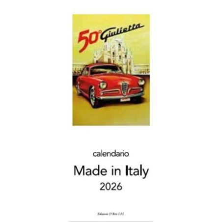 Calendario Artistico 13,5x34cm Carta Avorio 2027 Made In Italy