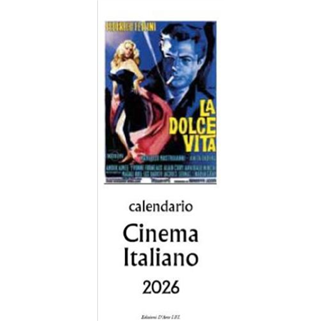 Calendario Artistico 13,5x34cm Carta Avorio 2027 Cinema Italiano