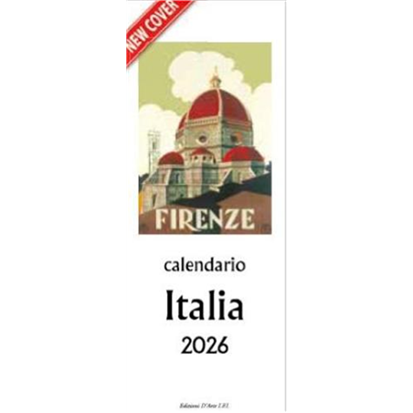 Calendario Artistico 13,5x34cm Carta Avorio 2026 Italia
