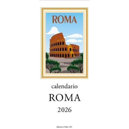 Calendario Artistico 13,5x34cm Carta Avorio 2027 Roma