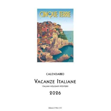 Calendario Artistico 13,5x34cm Carta Avorio 2027 Vacanze Italiane