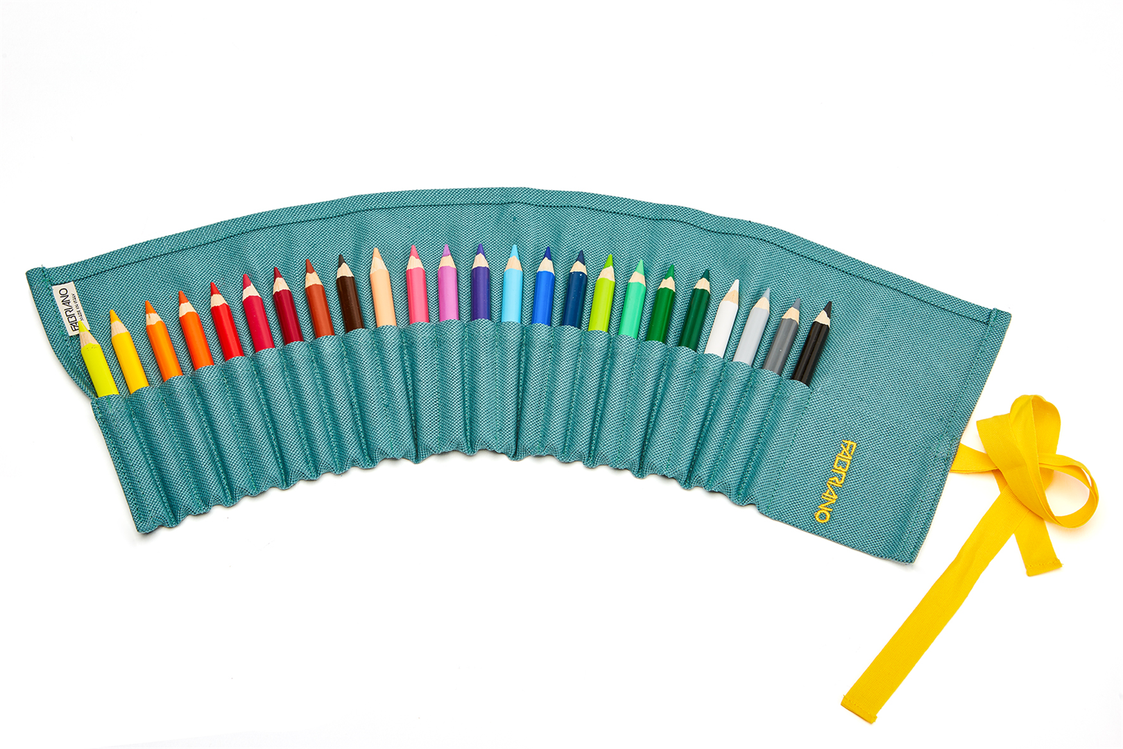 Cartucciera 24 Colori Astuccio Stoffa Acquamarina