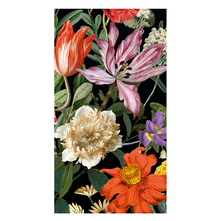 Asciugamano  15pz 32x40cm Dutch Floral Black