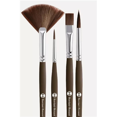 Set 4 Pennelli Top Graphic Filato Sintetico Prugna