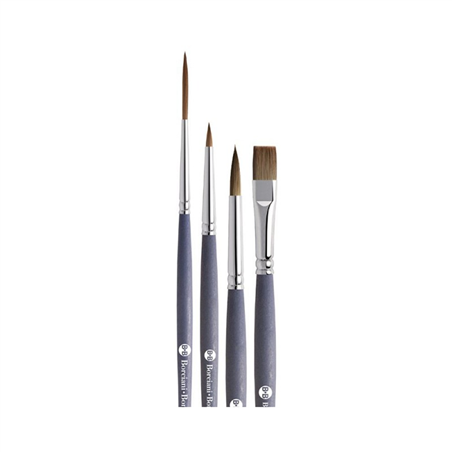 REEKNOKOL Set di 5 pennelli per il trucco con scatola specchi, Spazzola
