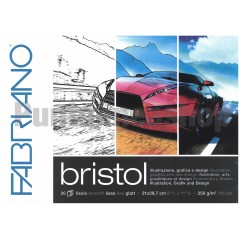 Fabriano - Blocco Bristol Collato A4 Gr250 Fg20 