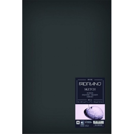 Blocco  Sketch Book Cucito Ritratto 25x35,3 Cm 110 Gr 80 Fogli Grana Naturale