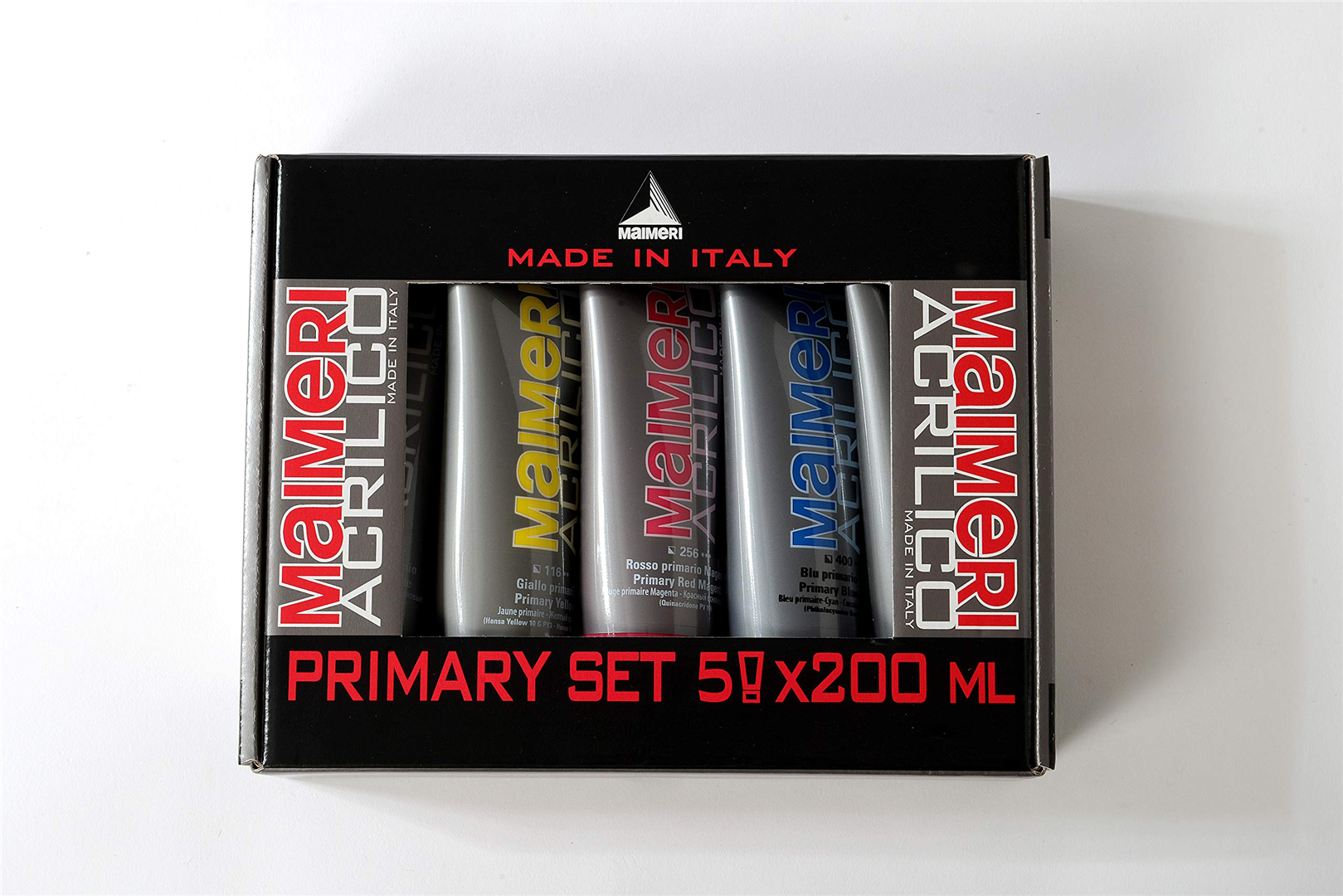 Set Acrilico 200ml Pezzi 5 Colori Primari