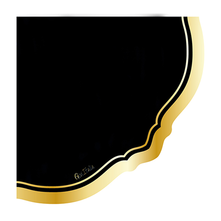 Tovagliolo 33x33 3 Veli  Liberty 16pz Natale Nero E Oro
