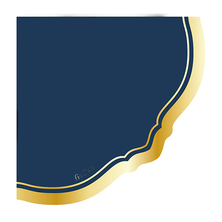 Tovagliolo 33x33 3 Veli  Liberty 16pz Natale Blu E Oro