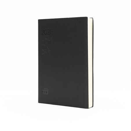 Ricambio Agenda 17x24cm Giornaliera Nero Carta Avorio