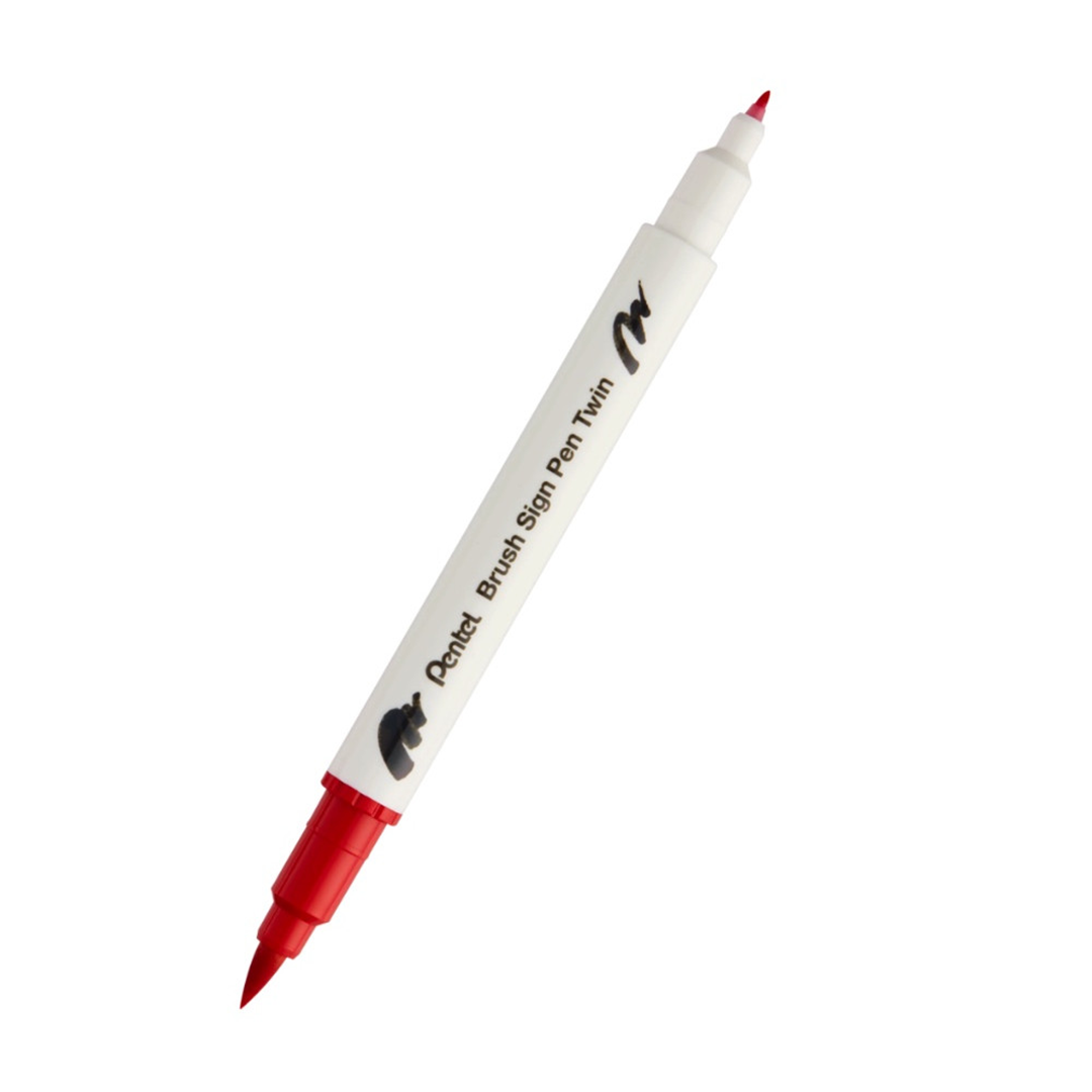 Pennarello Brush Sign Pen Twin Doppia Punta Red