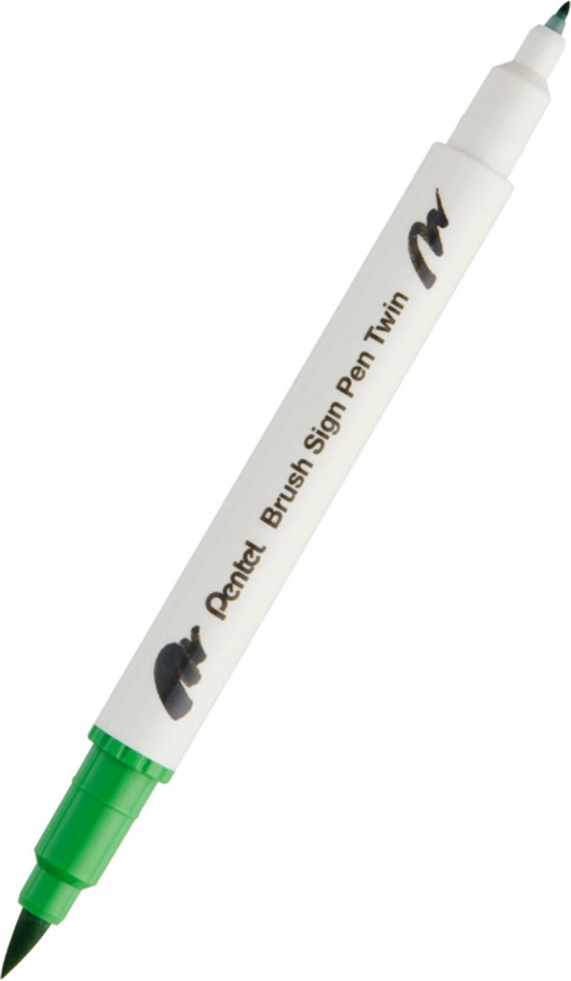 Pennarello Brush Sign Pen Twin Doppia Punta Light Green