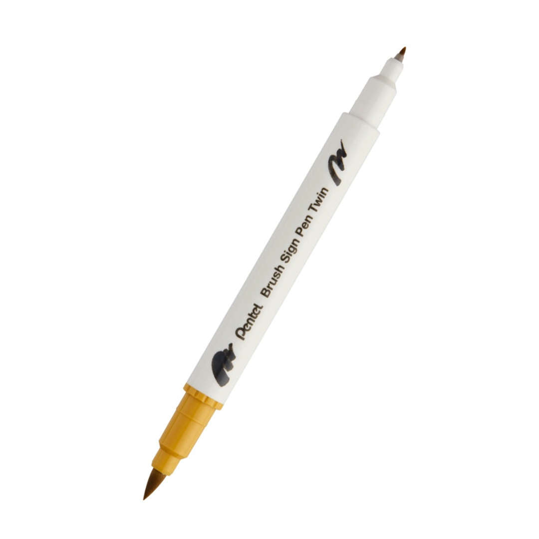 Pennarello Brush Sign Pen Twin Doppia Punta Gold Ochre
